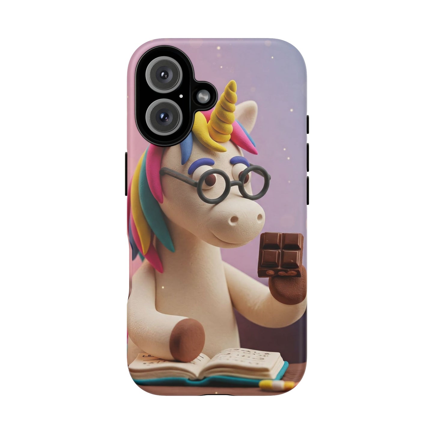 Phone Case - Unicorn Eating Chocolate While Studying Chemistry