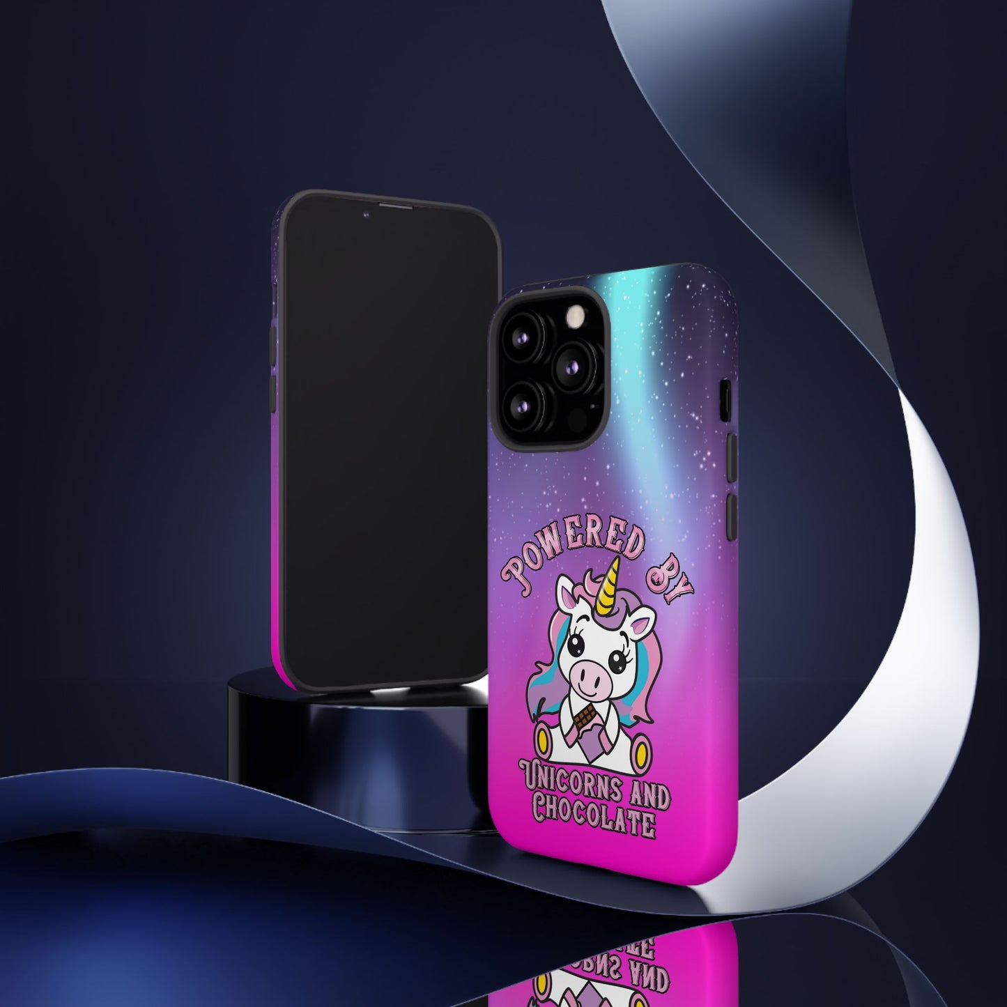 Phone Cases - Powered by Unicorns and Chocolate