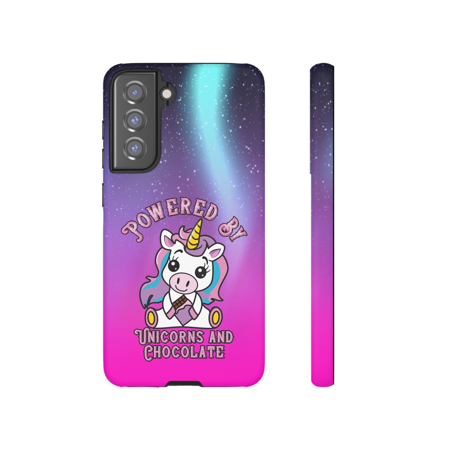 Phone Cases - Powered by Unicorns and Chocolate
