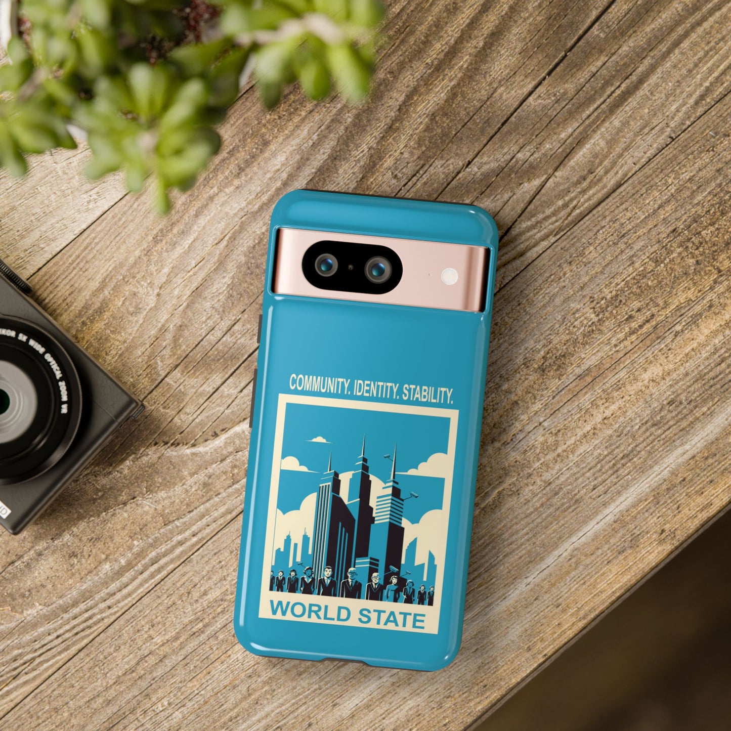 Urban Style Phone Case - Futuristic City Design, Gift for Tech Lovers, Modern Decor, Community Identity Stability