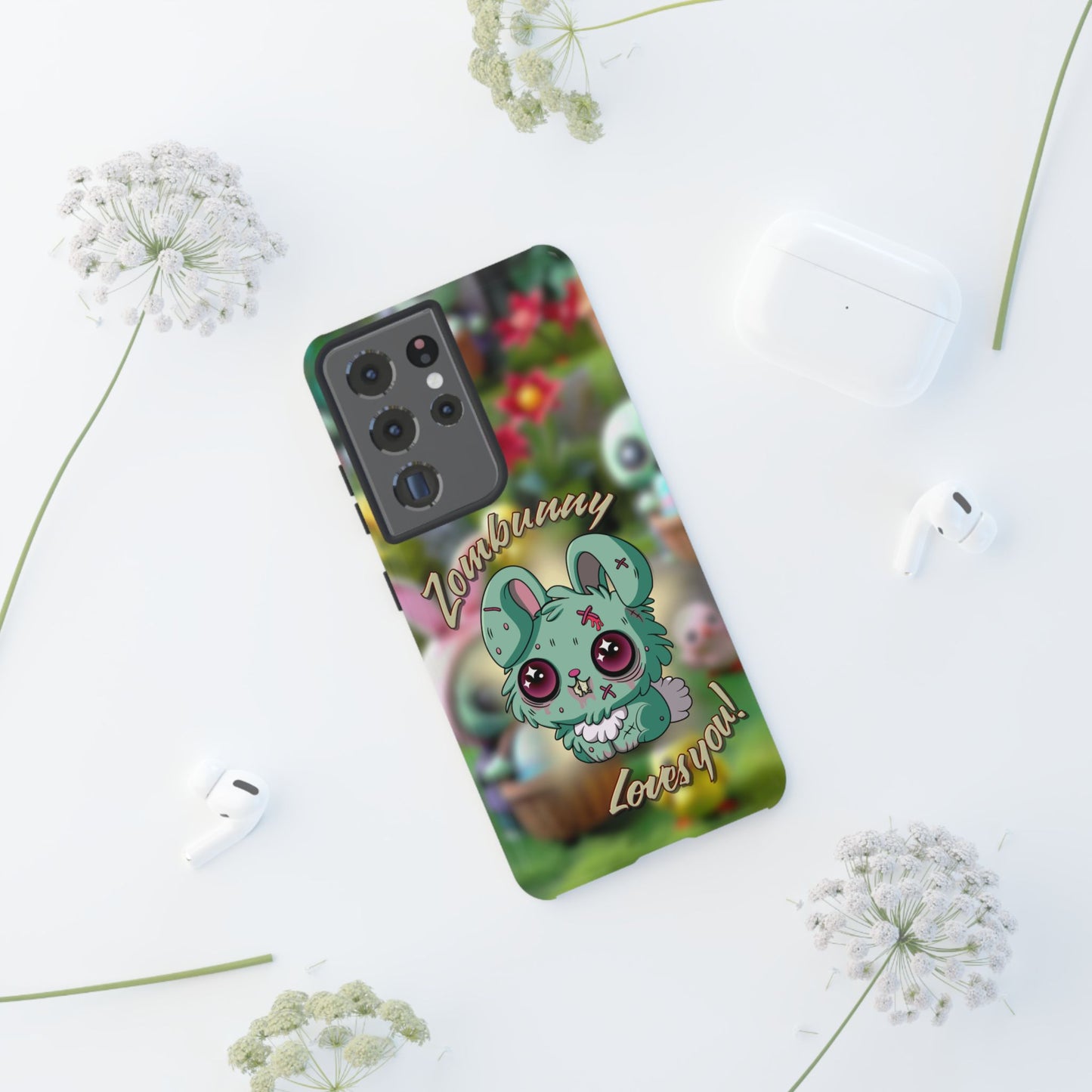 Phone Case - Cute Zombie Bunny - Zombunny Loves You