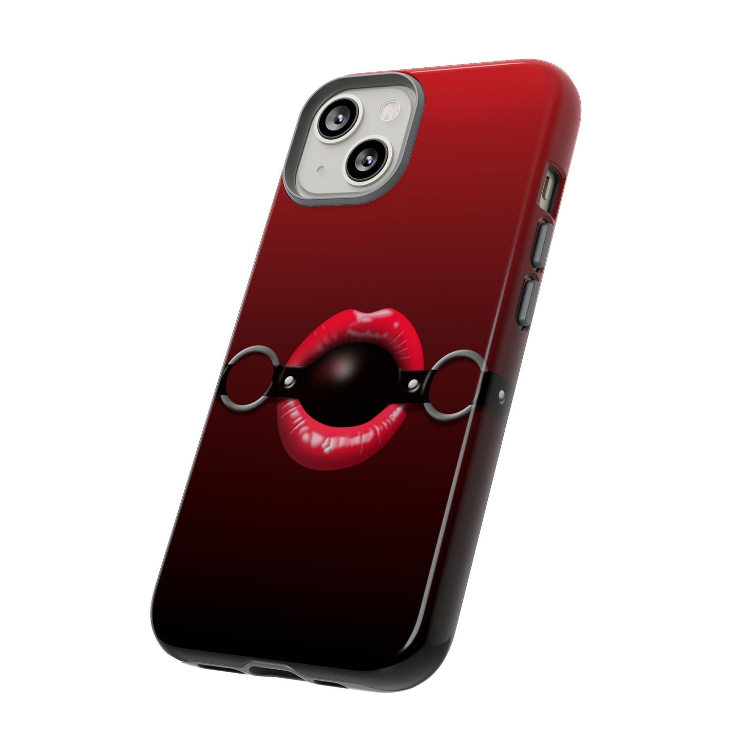 Phone Tough Case - Red Lips Gag Ball Design