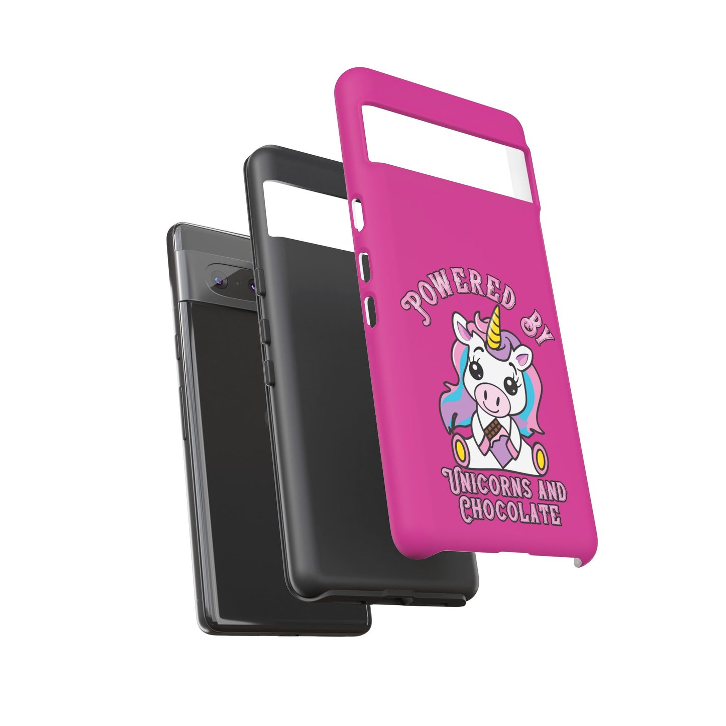 Phone Case - Powered by Unicorns and Chocolate