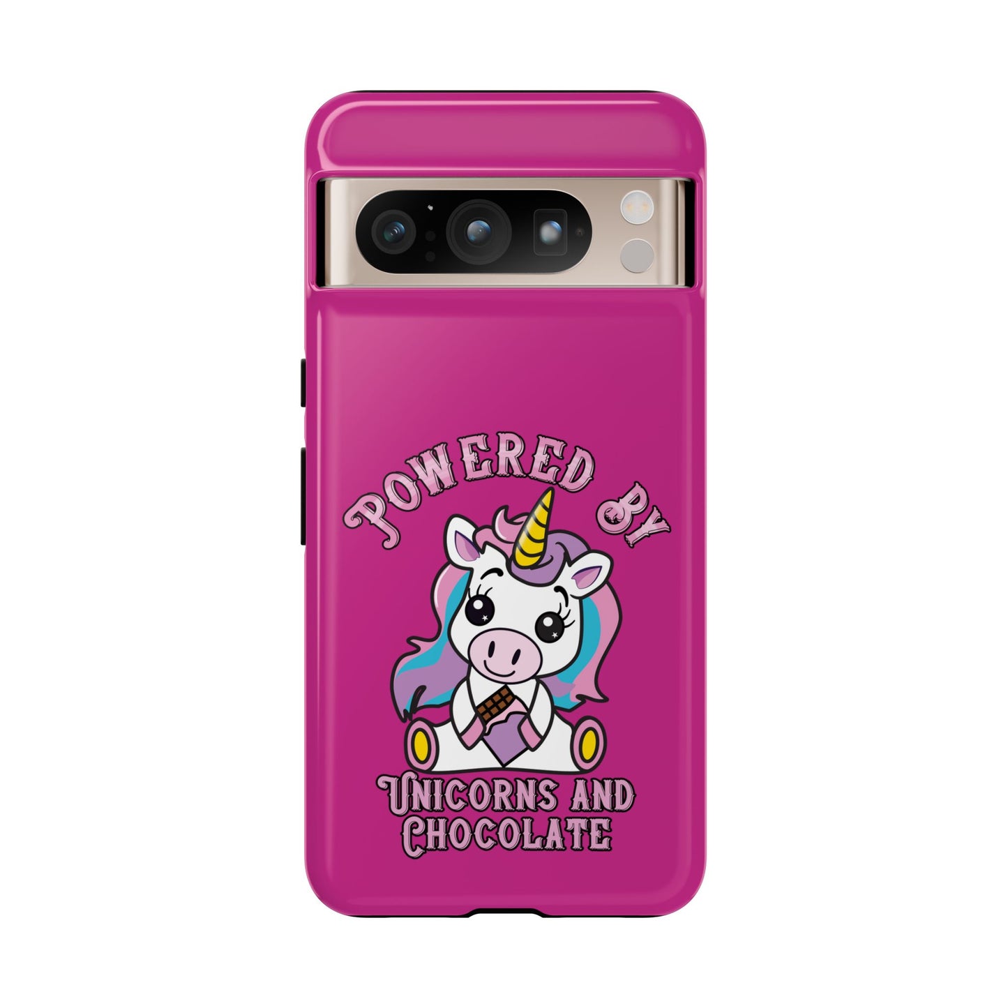 Phone Case - Powered by Unicorns and Chocolate