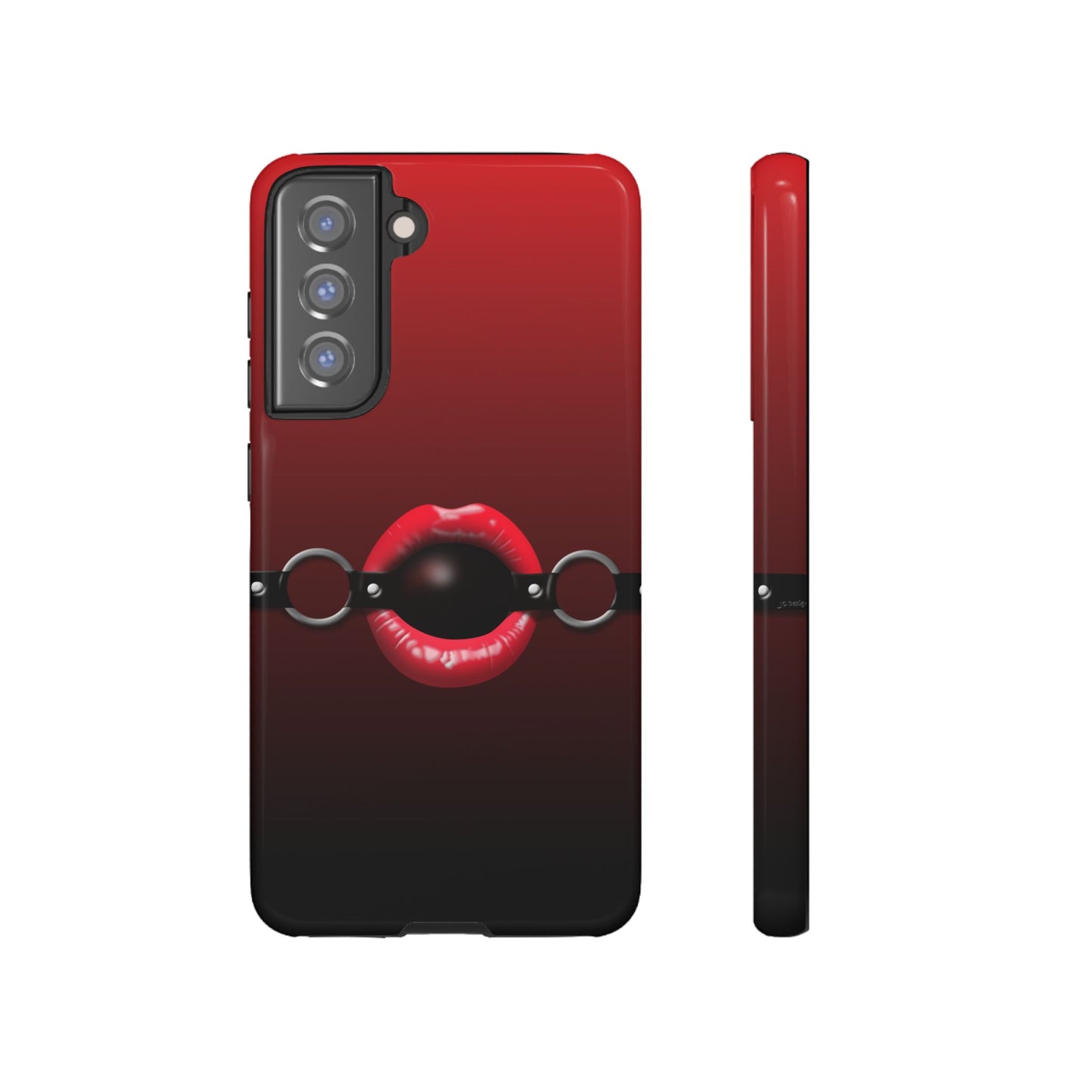 Phone Tough Case - Red Lips Gag Ball Design