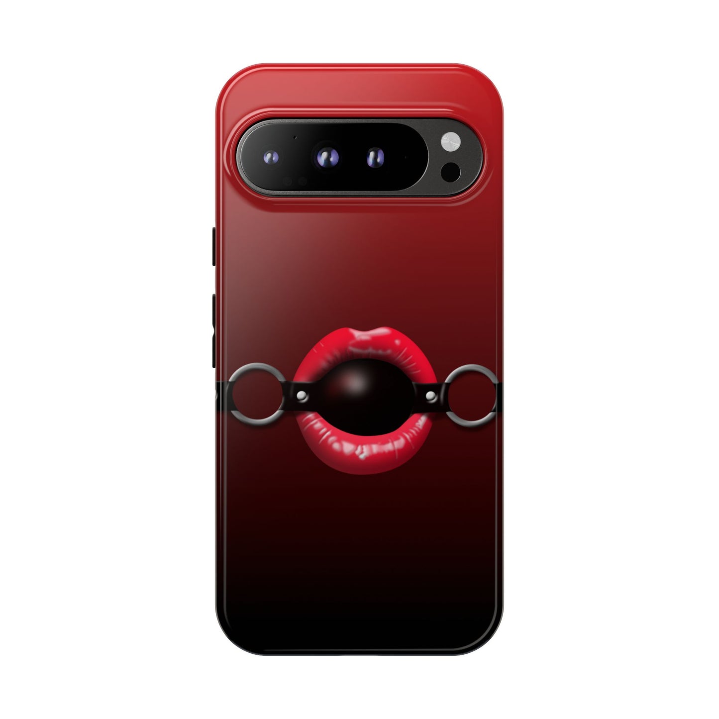 Phone Tough Case - Red Lips Gag Ball Design