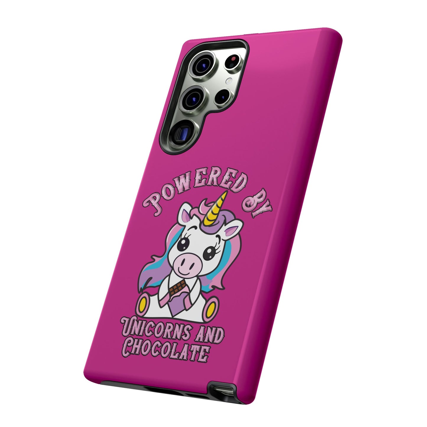 Phone Case - Powered by Unicorns and Chocolate