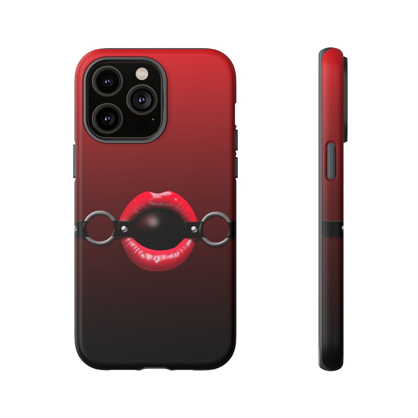 Phone Tough Case - Red Lips Gag Ball Design