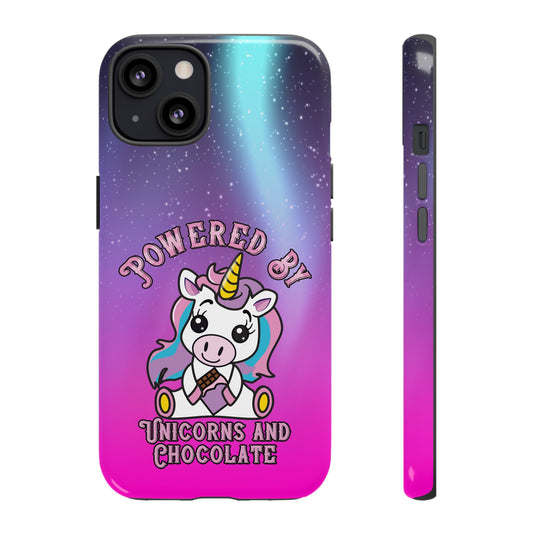 Phone Cases - Powered by Unicorns and Chocolate