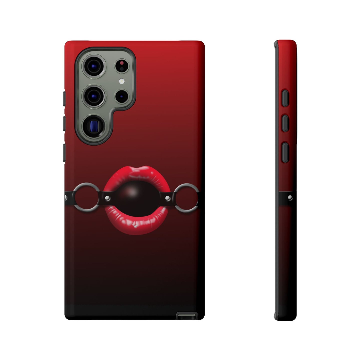 Phone Tough Case - Red Lips Gag Ball Design