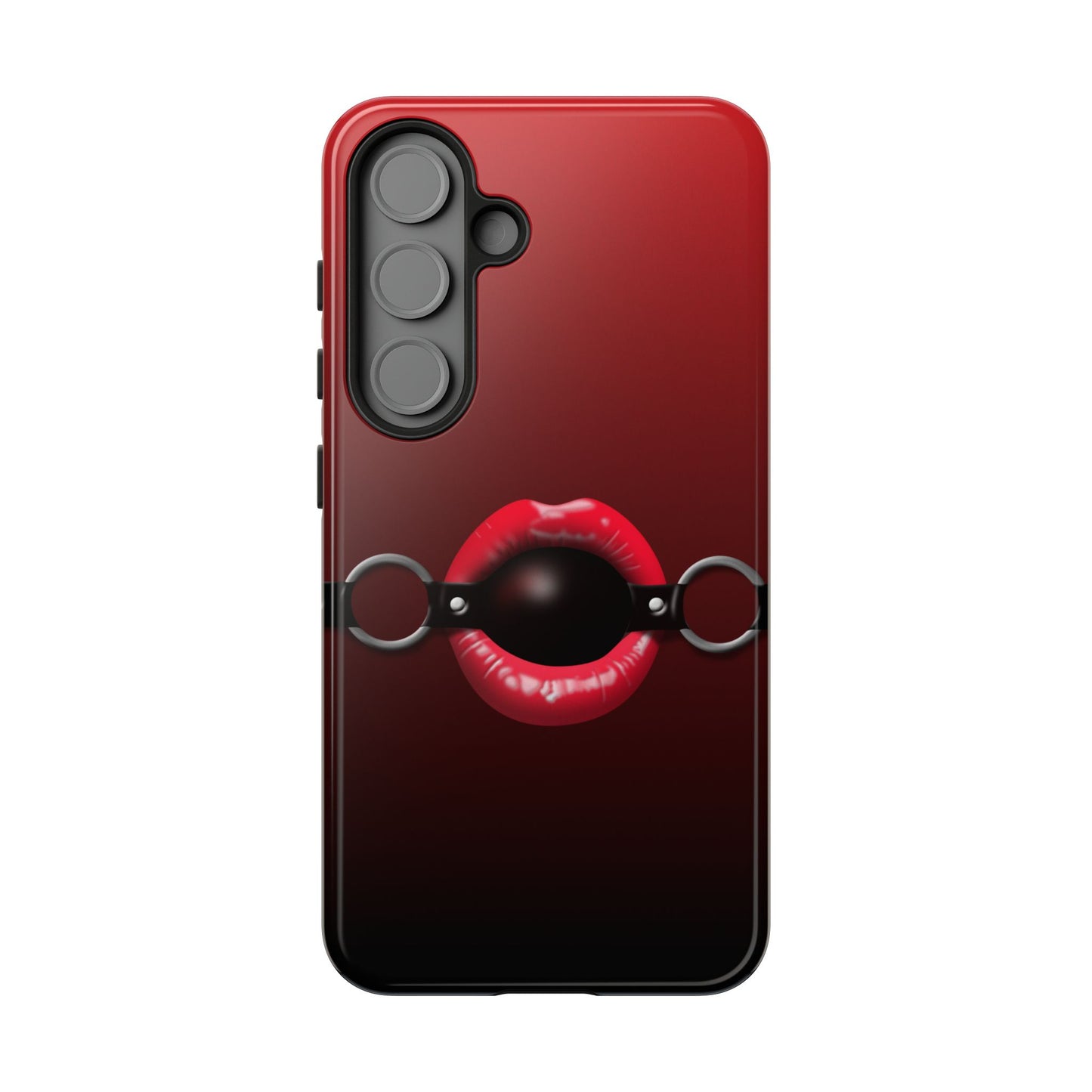 Phone Tough Case - Red Lips Gag Ball Design