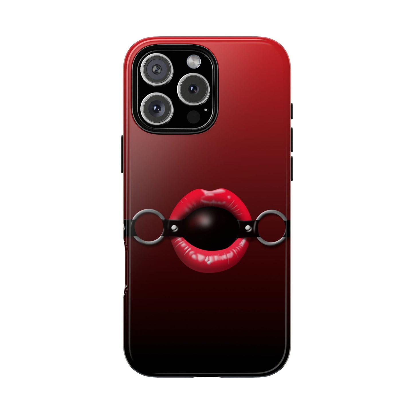 Phone Tough Case - Red Lips Gag Ball Design