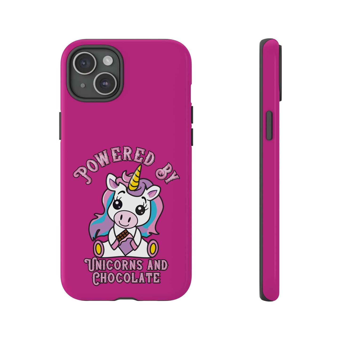 Phone Case - Powered by Unicorns and Chocolate