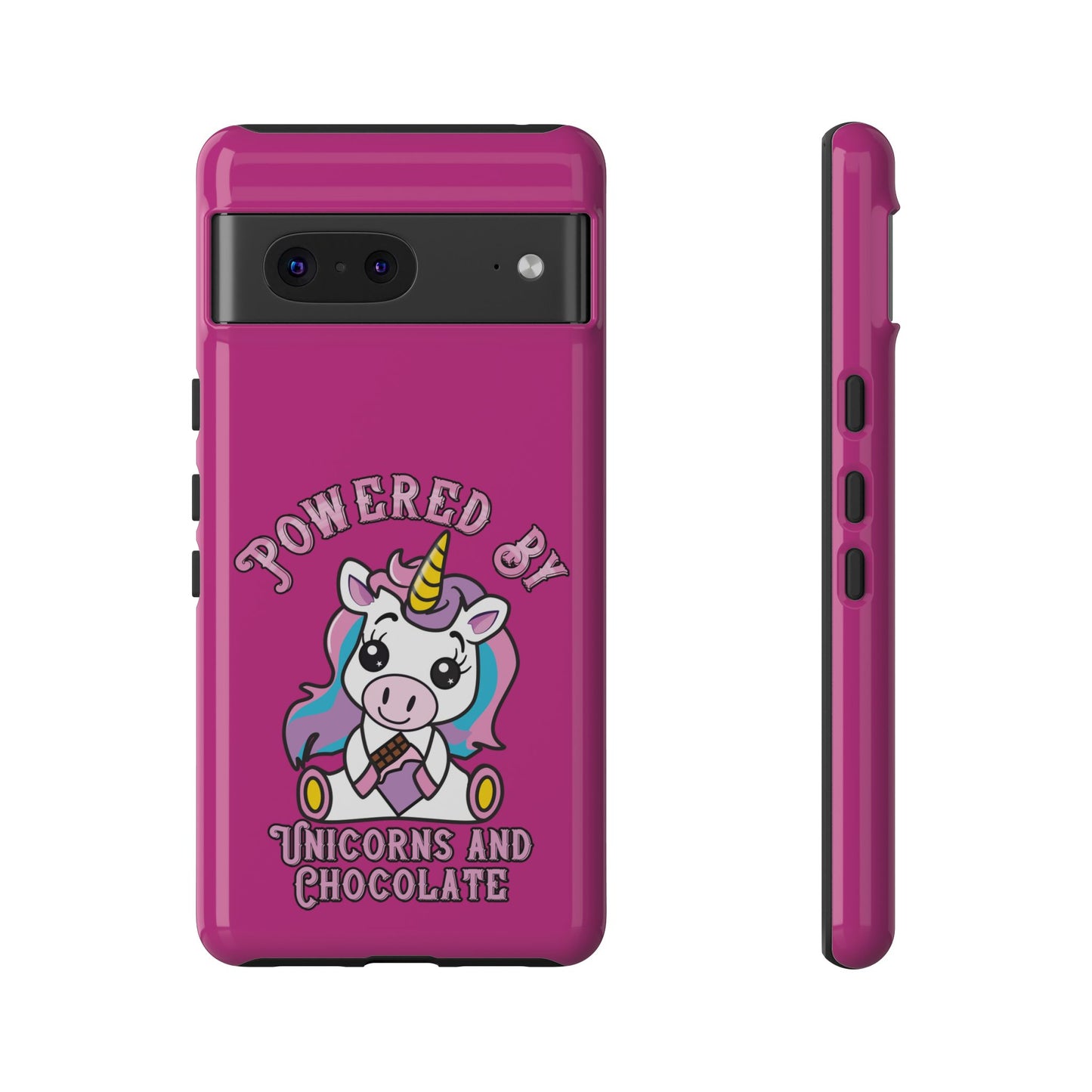 Phone Case - Powered by Unicorns and Chocolate