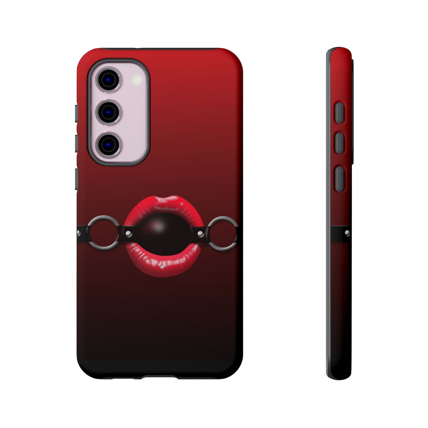 Phone Tough Case - Red Lips Gag Ball Design