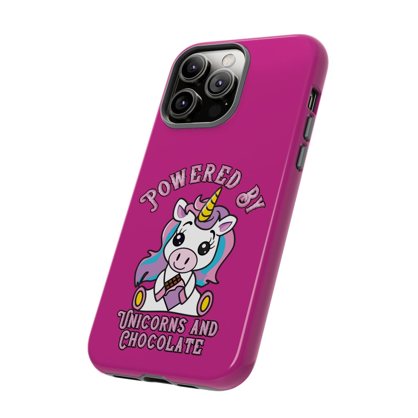 Phone Case - Powered by Unicorns and Chocolate