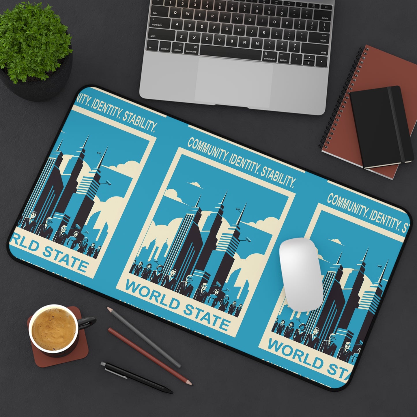 Desk Mat - Brave New World Community Integrity Stability Dystopian Future