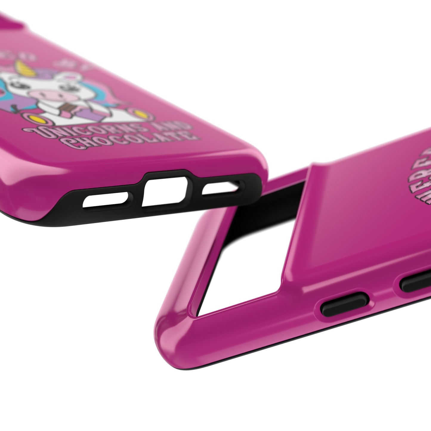 Phone Case - Powered by Unicorns and Chocolate