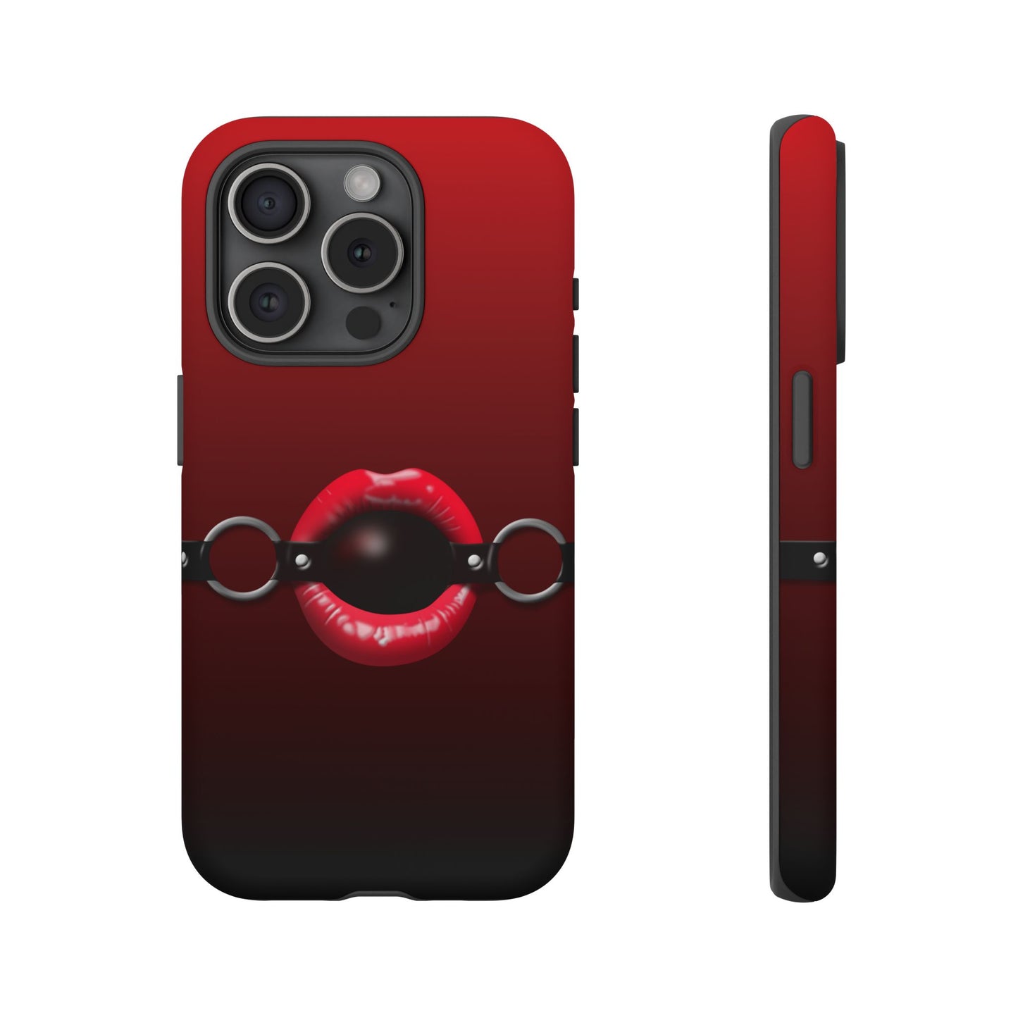 Phone Tough Case - Red Lips Gag Ball Design