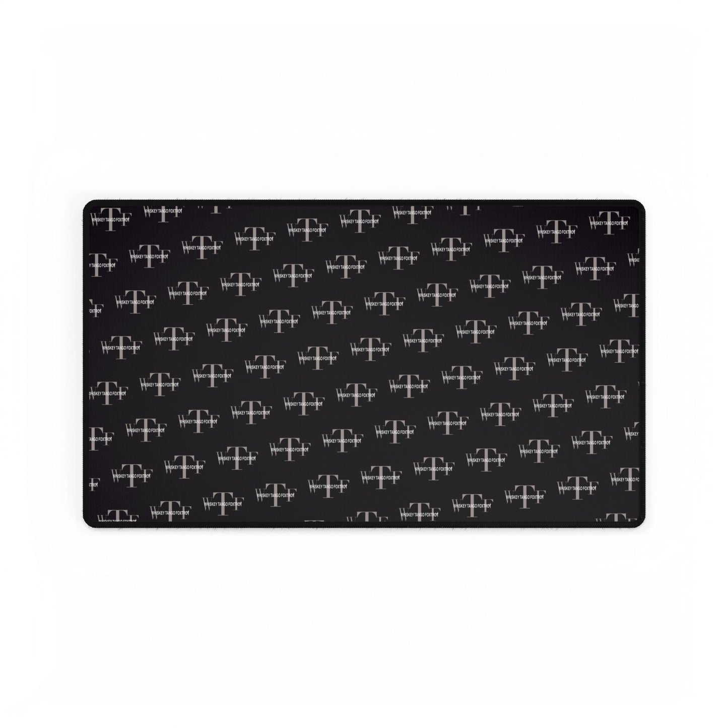 Desk Mat - Whiskey Tango Foxtrot High Fashion Logo Pattern