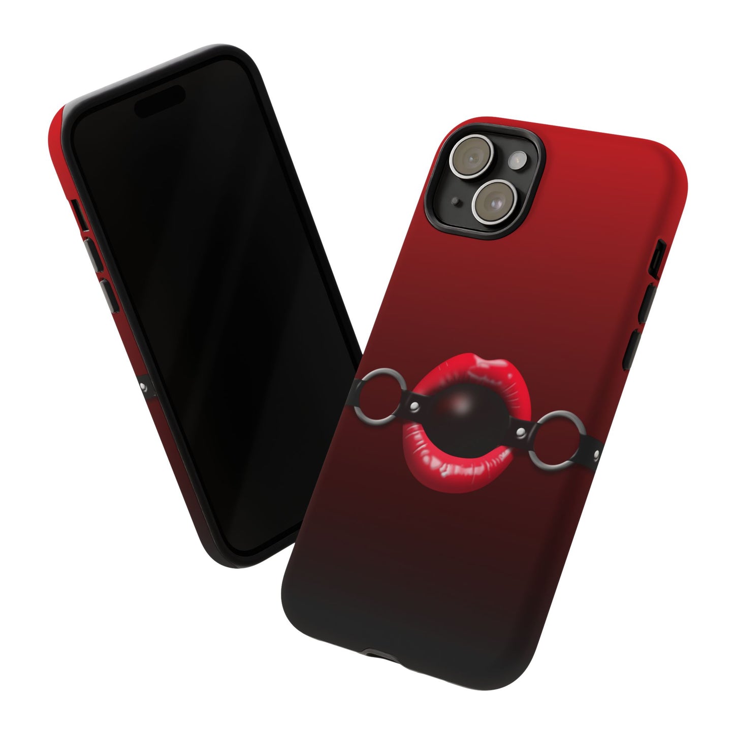 Phone Tough Case - Red Lips Gag Ball Design