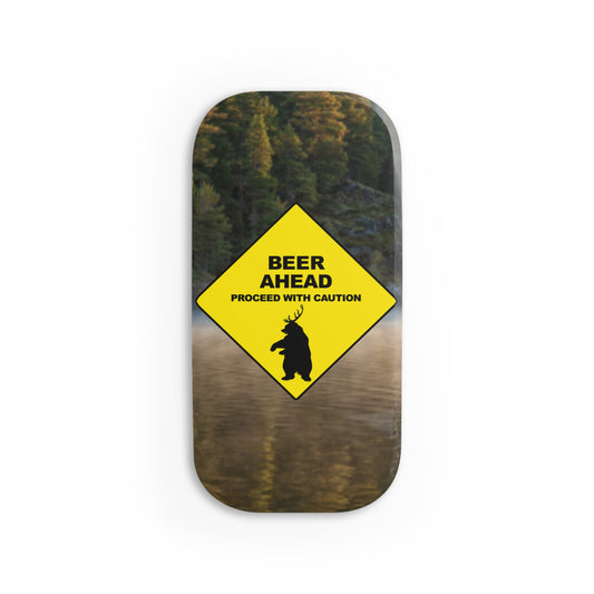 Phone Grip - Bear and Deer Beer Pun Design