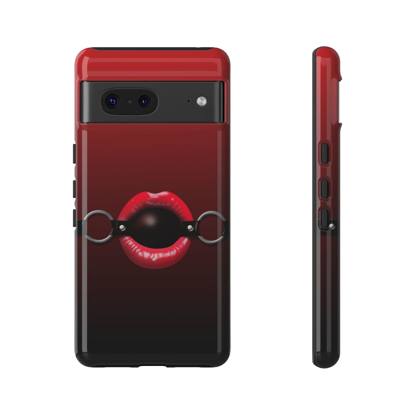 Phone Tough Case - Red Lips Gag Ball Design