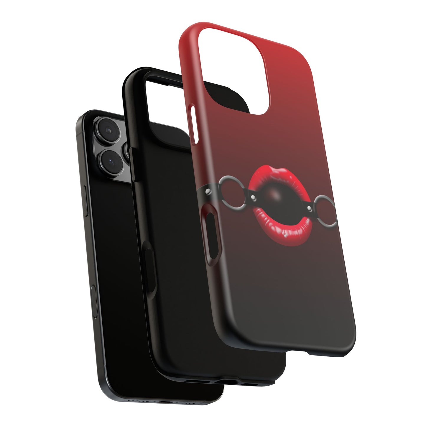 Phone Tough Case - Red Lips Gag Ball Design