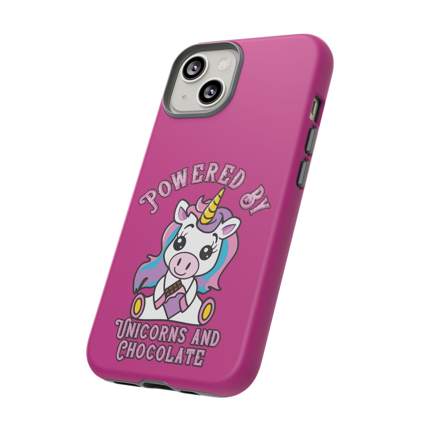 Phone Case - Powered by Unicorns and Chocolate