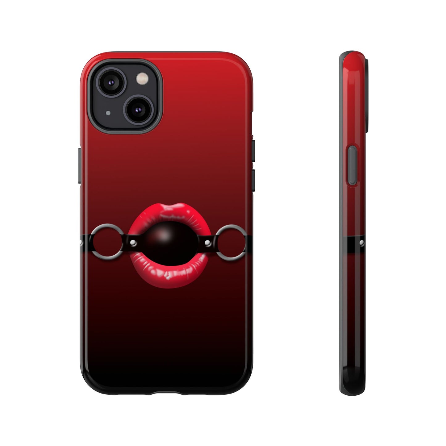 Phone Tough Case - Red Lips Gag Ball Design