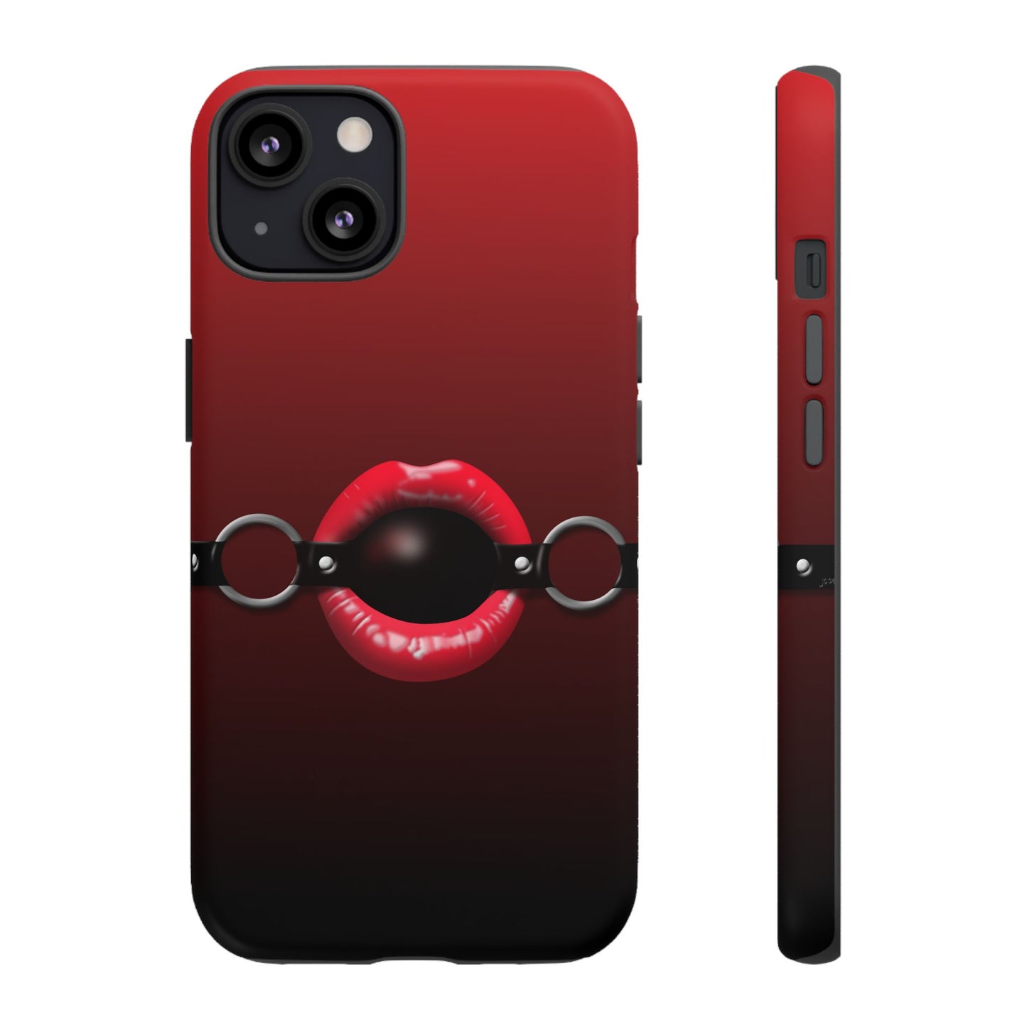 Phone Tough Case - Red Lips Gag Ball Design