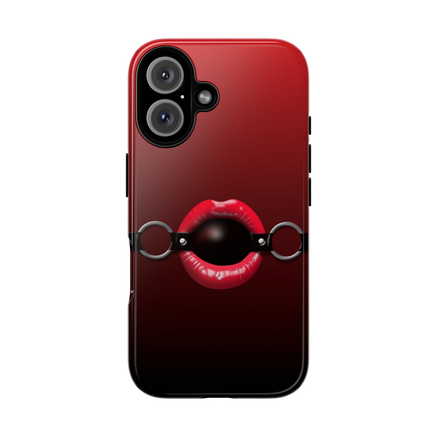 Phone Tough Case - Red Lips Gag Ball Design