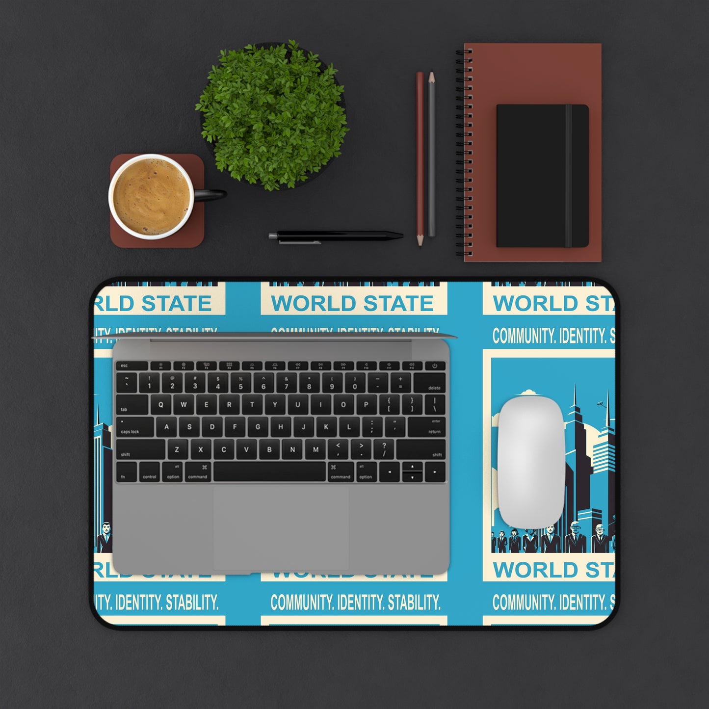 Desk Mat - Brave New World Community Integrity Stability Dystopian Future