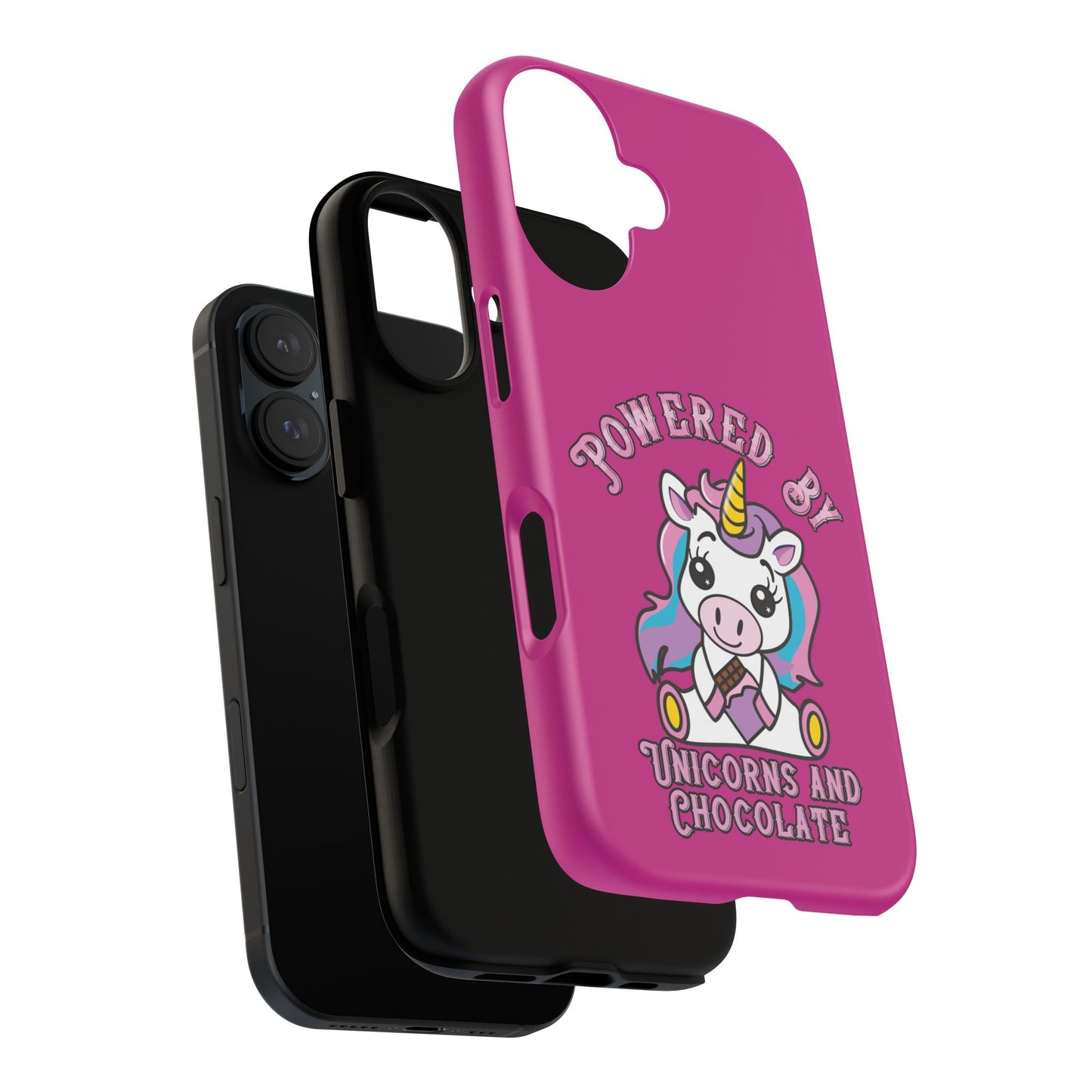 Phone Case - Powered by Unicorns and Chocolate