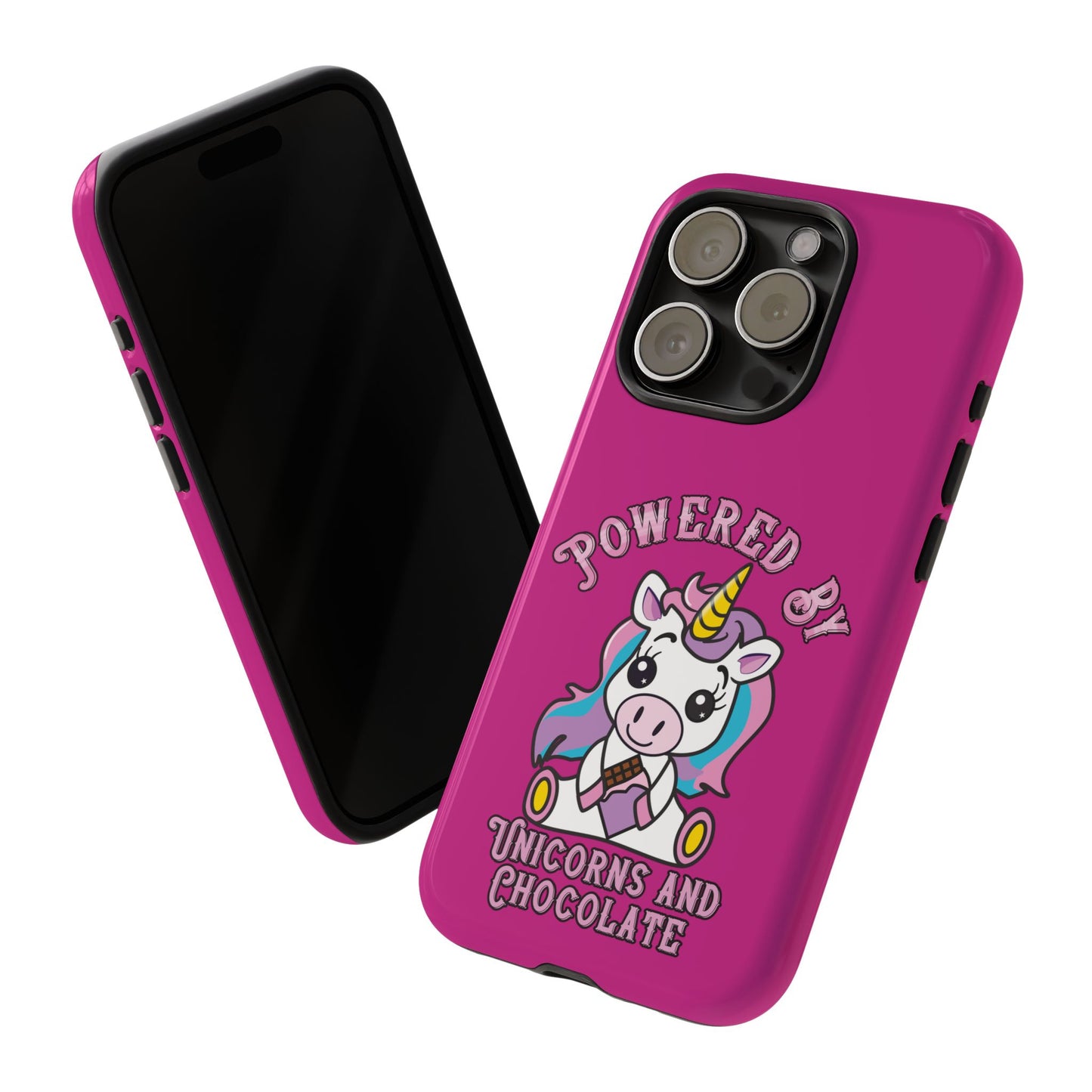 Phone Case - Powered by Unicorns and Chocolate