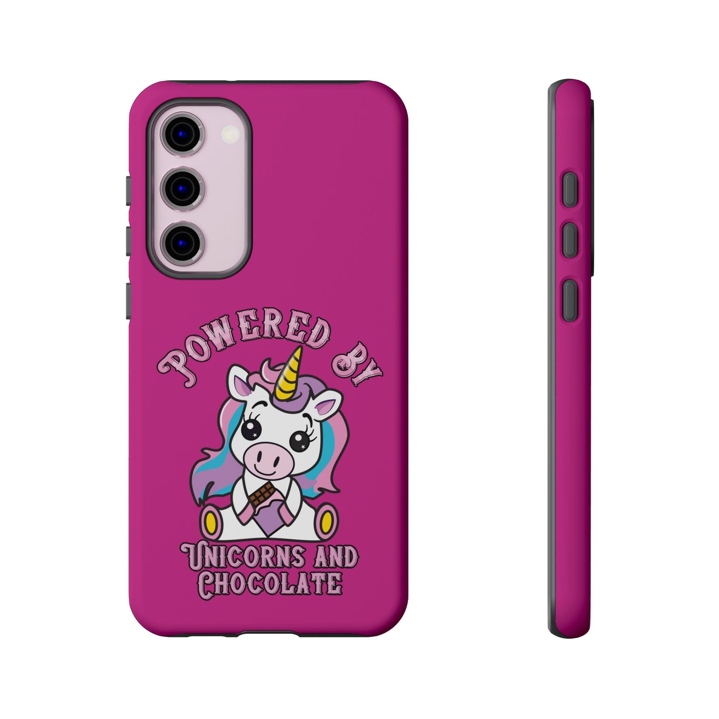 Phone Case - Powered by Unicorns and Chocolate