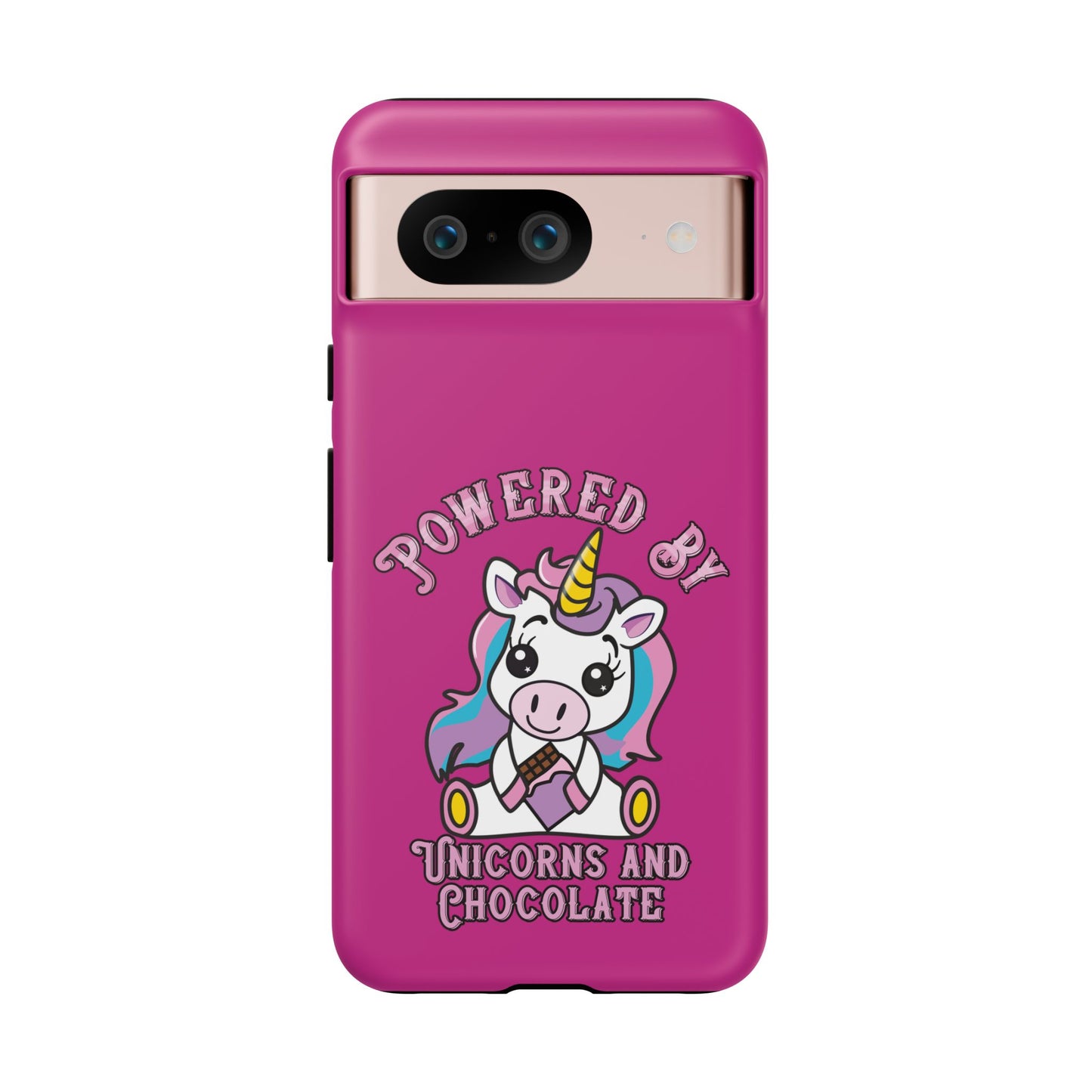 Phone Case - Powered by Unicorns and Chocolate