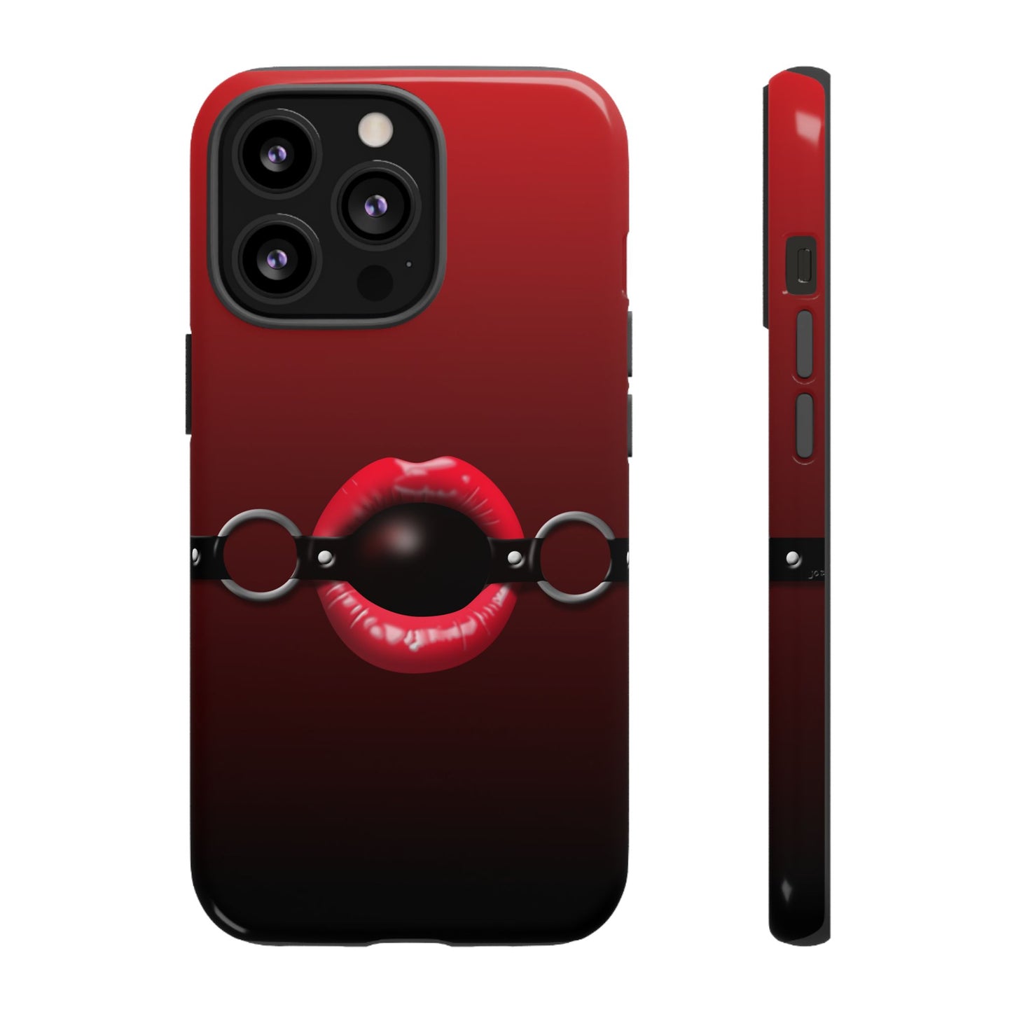 Phone Tough Case - Red Lips Gag Ball Design