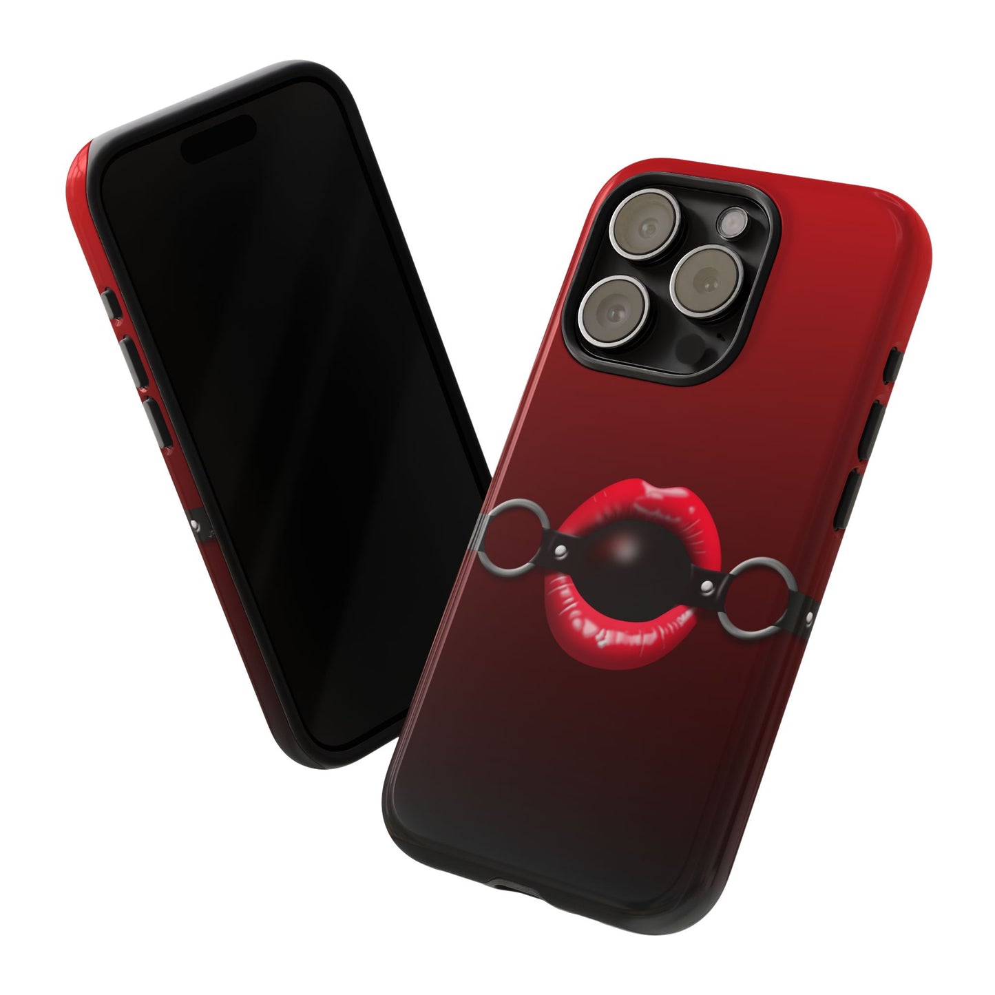 Phone Tough Case - Red Lips Gag Ball Design