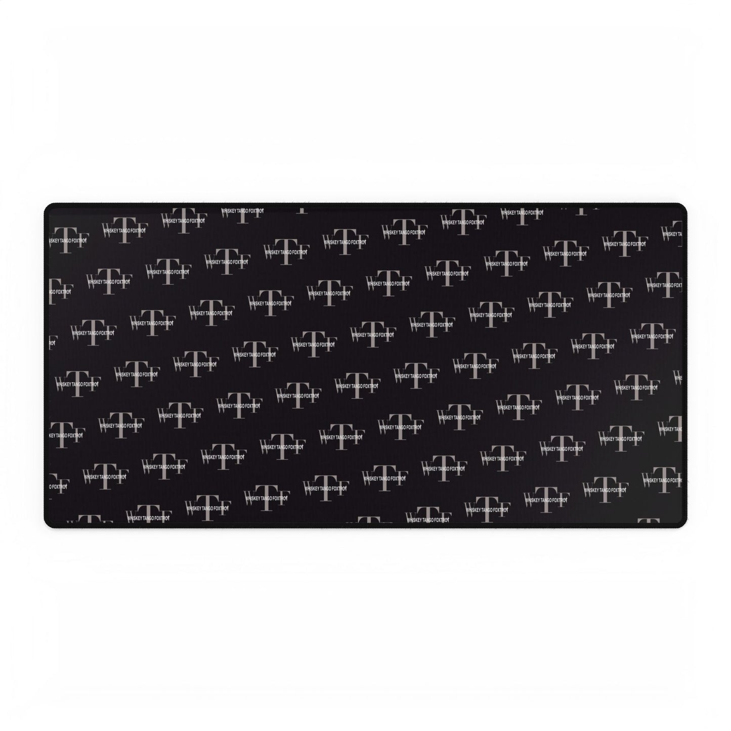 Desk Mat - Whiskey Tango Foxtrot High Fashion Logo Pattern