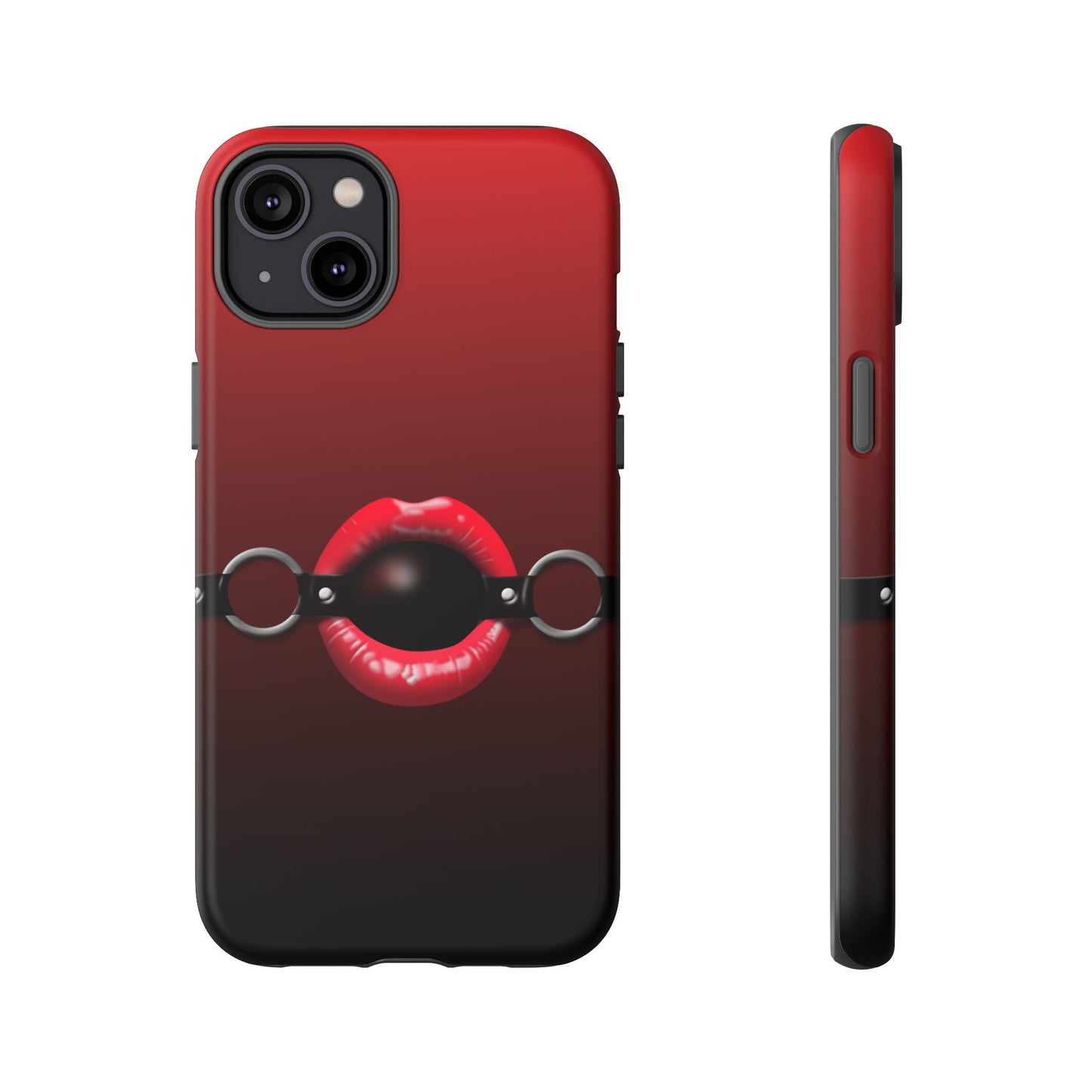 Phone Tough Case - Red Lips Gag Ball Design