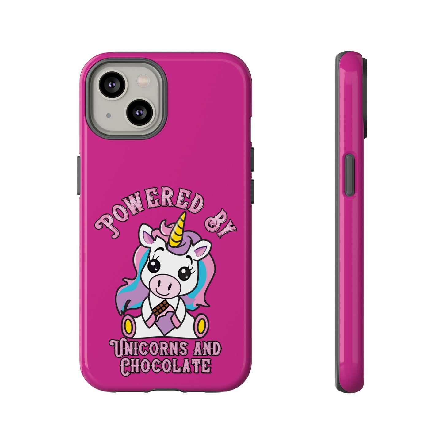 Phone Case - Powered by Unicorns and Chocolate