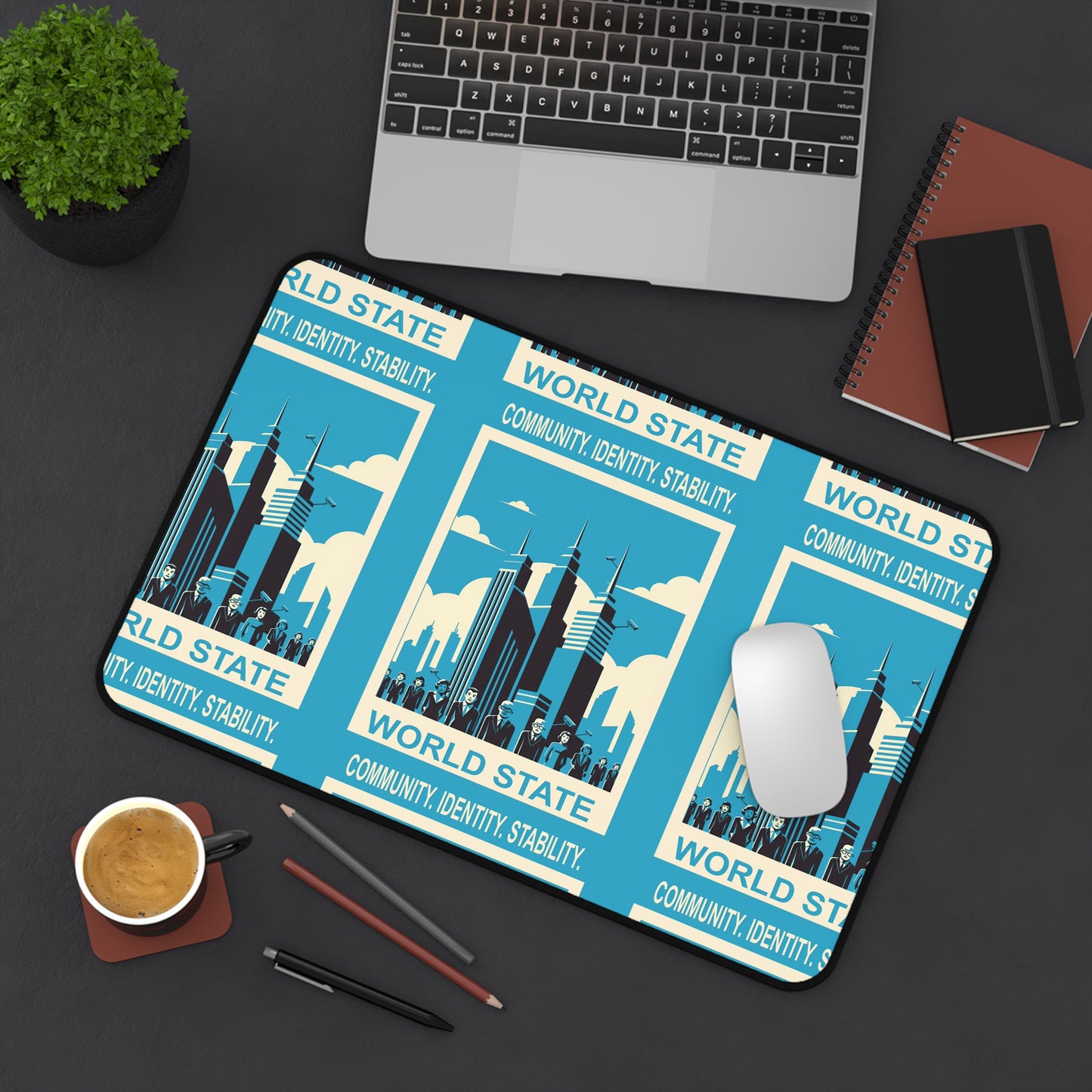 Desk Mat - Brave New World Community Integrity Stability Dystopian Future