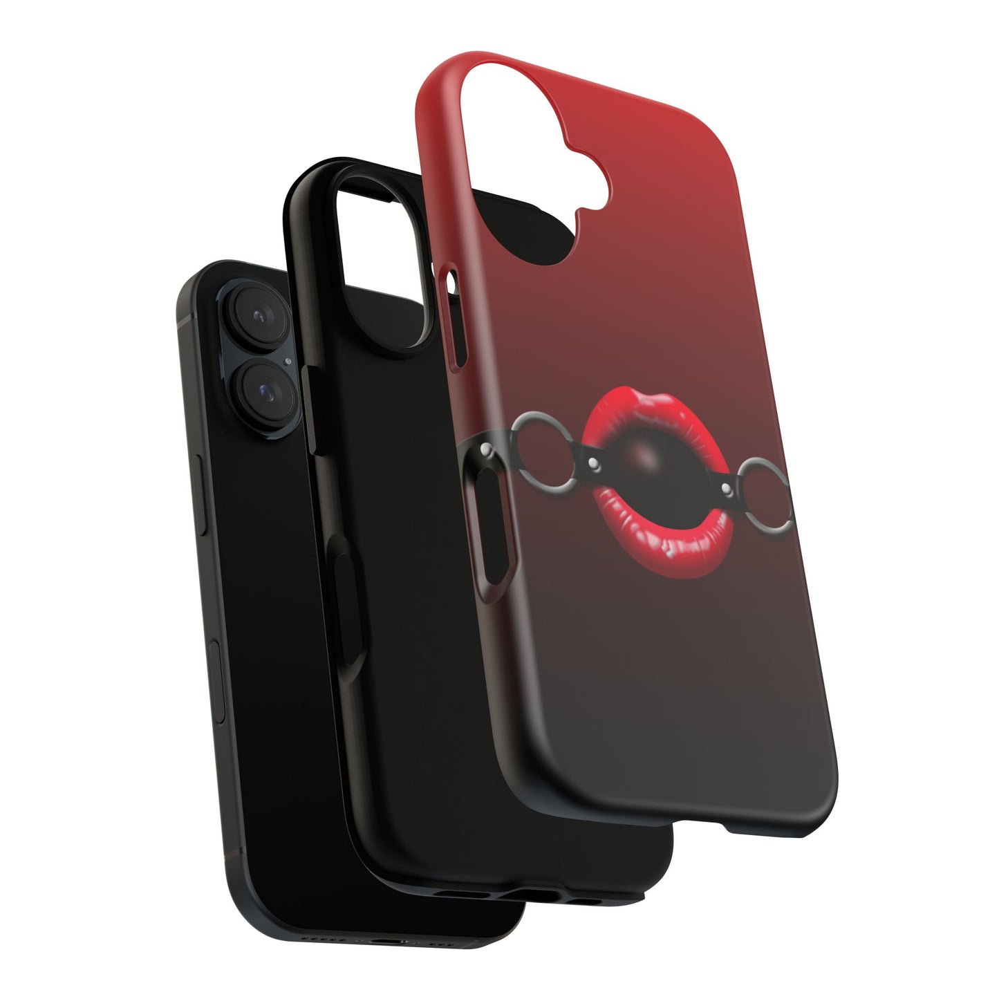 Phone Tough Case - Red Lips Gag Ball Design