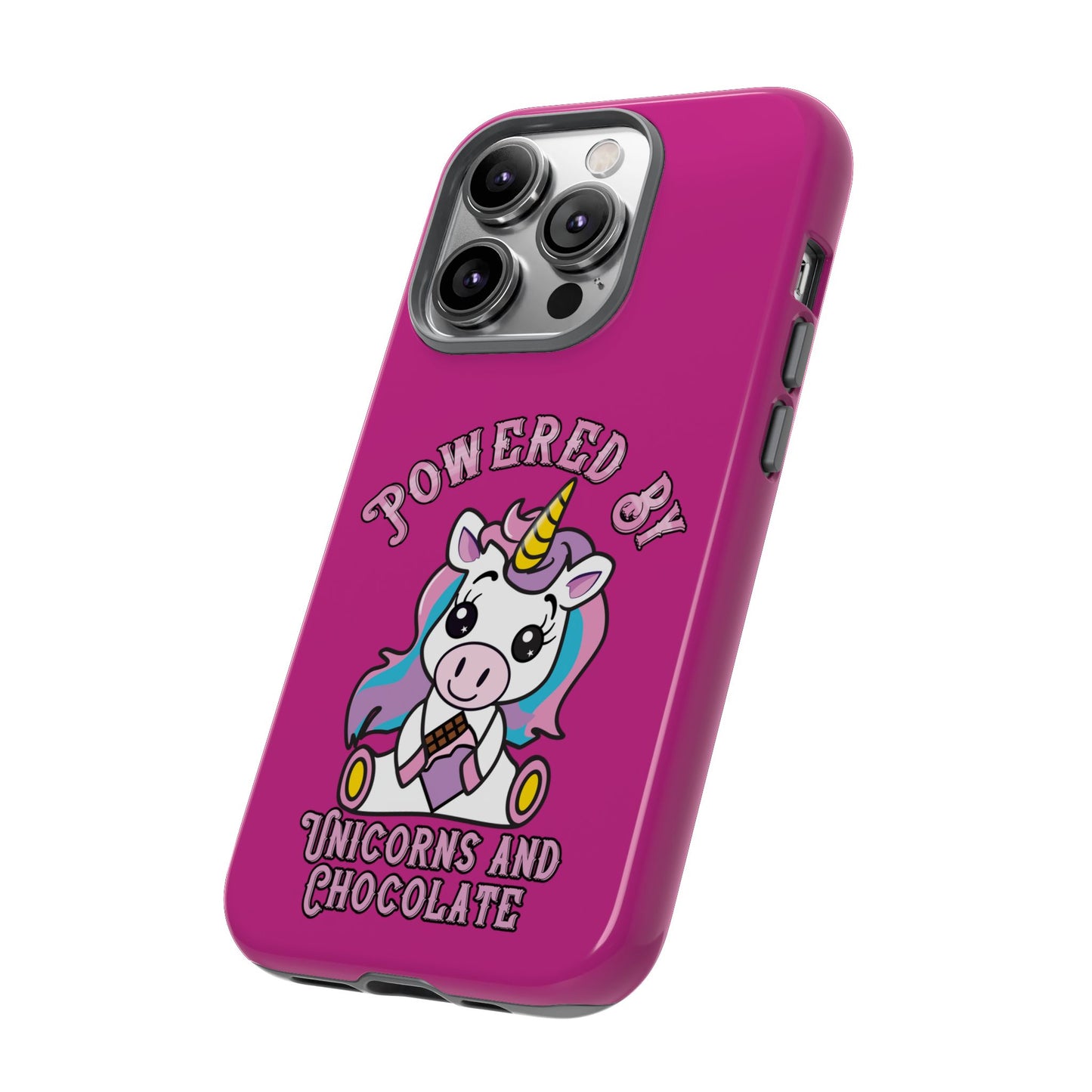 Phone Case - Powered by Unicorns and Chocolate