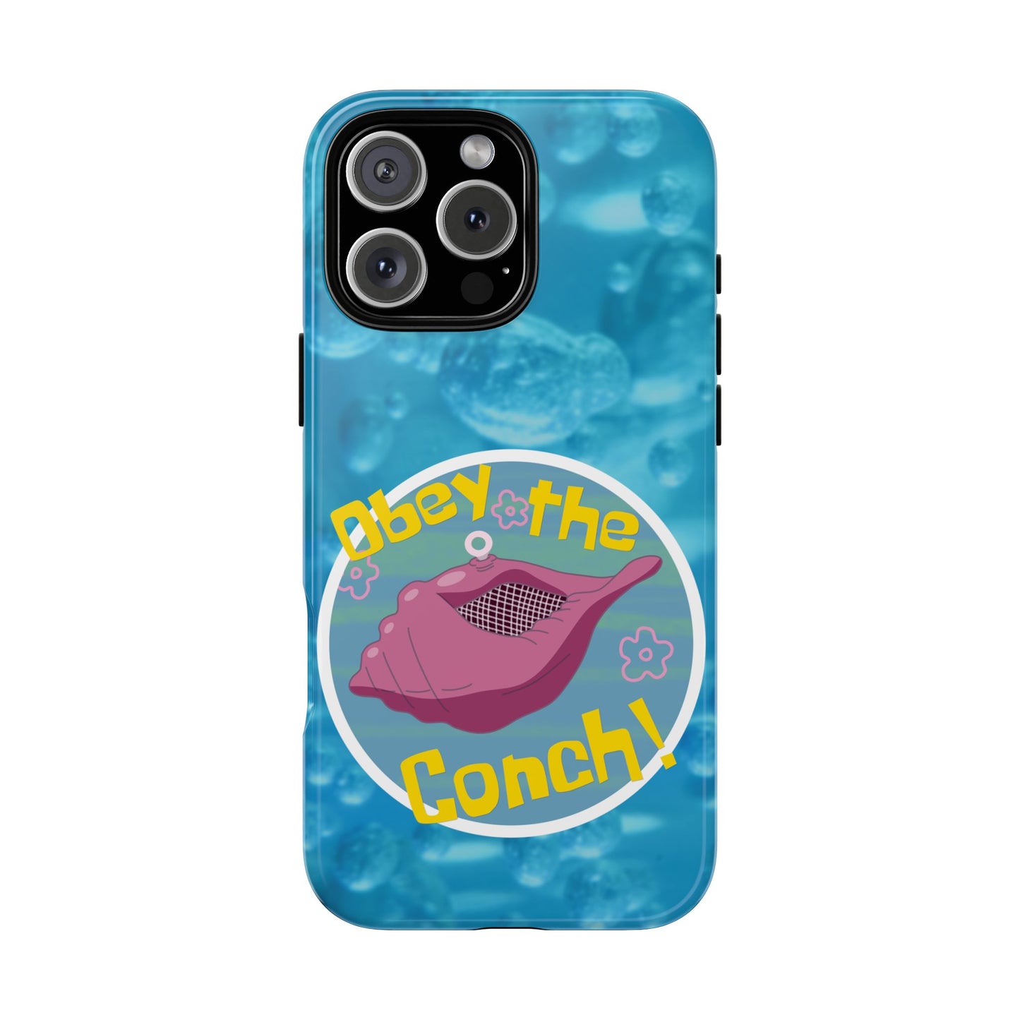 Phone Cases - Obey the Conch, Spongebob Design