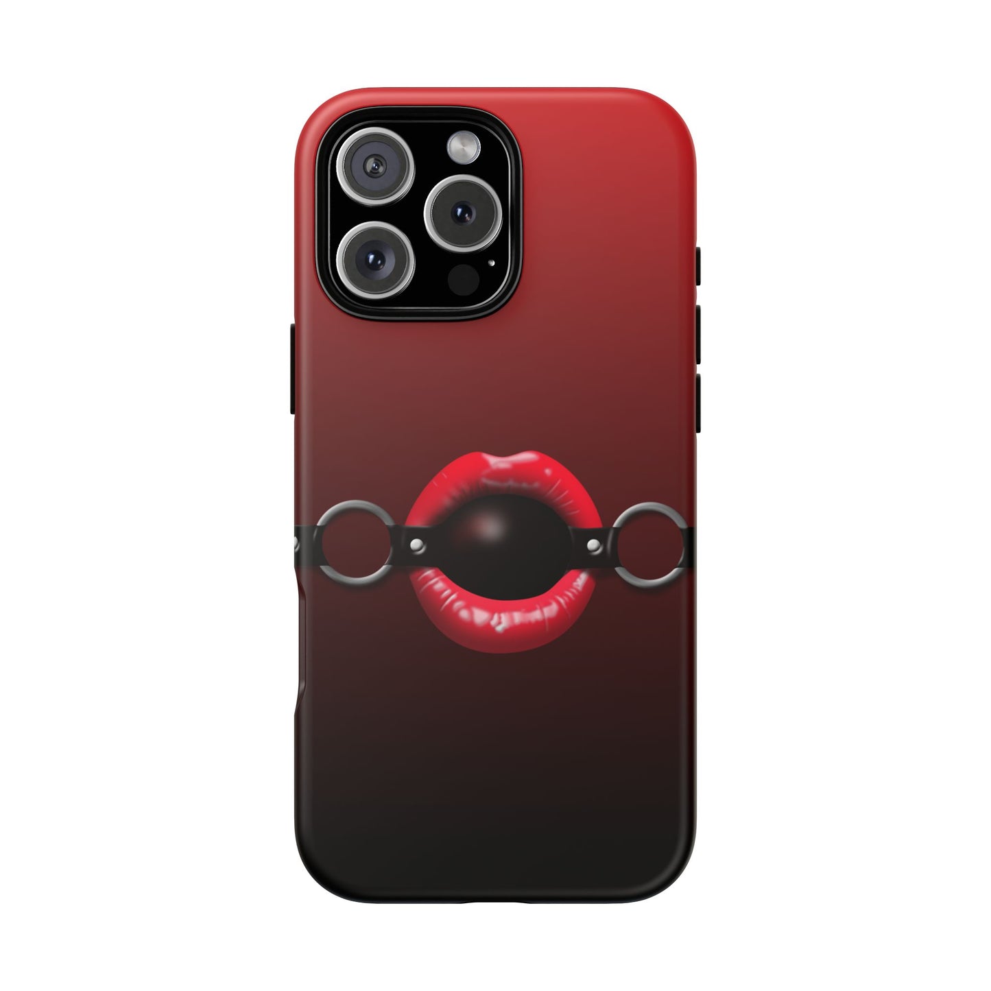 Phone Tough Case - Red Lips Gag Ball Design