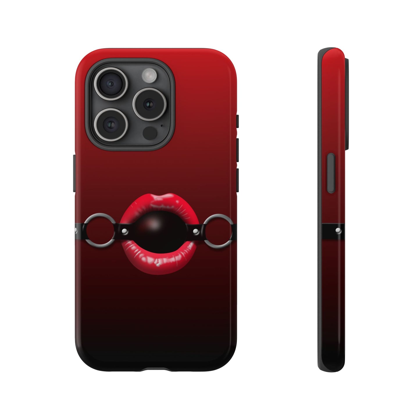 Phone Tough Case - Red Lips Gag Ball Design