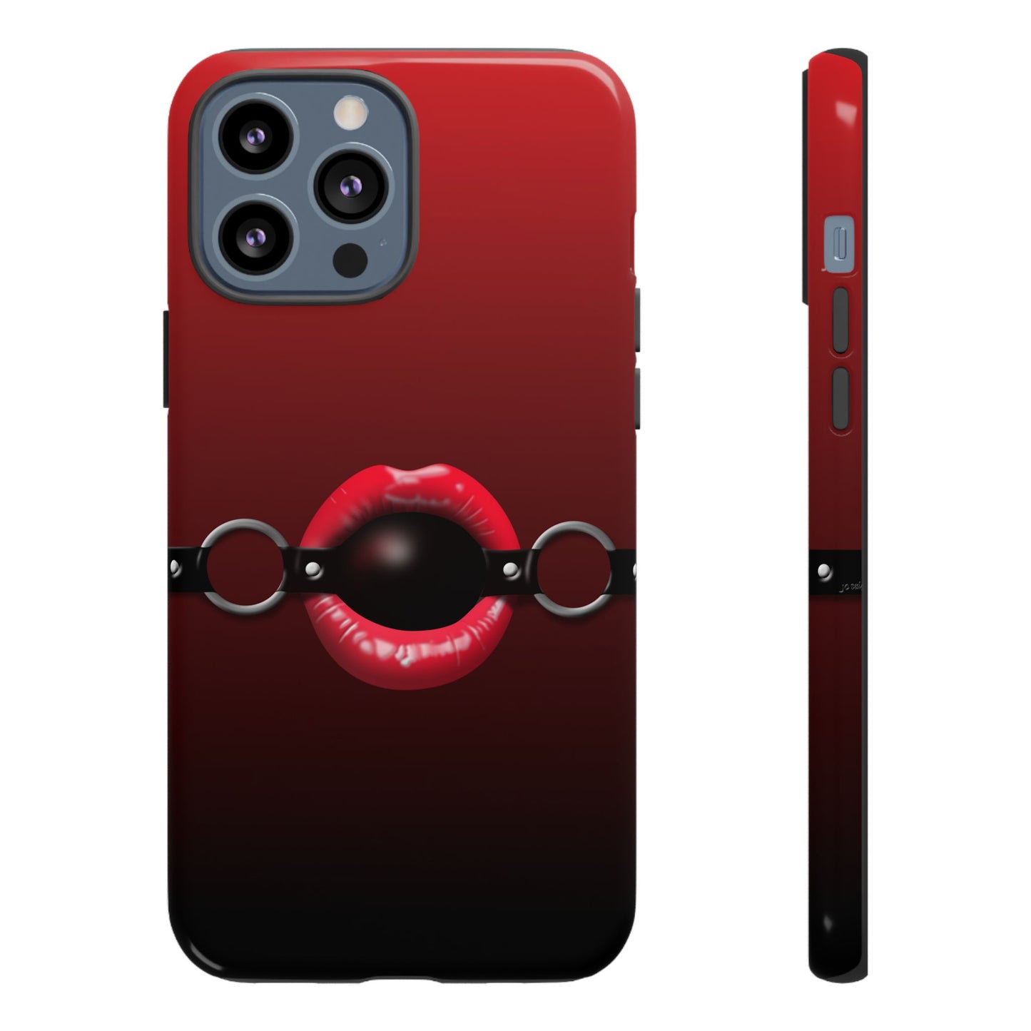 Phone Tough Case - Red Lips Gag Ball Design