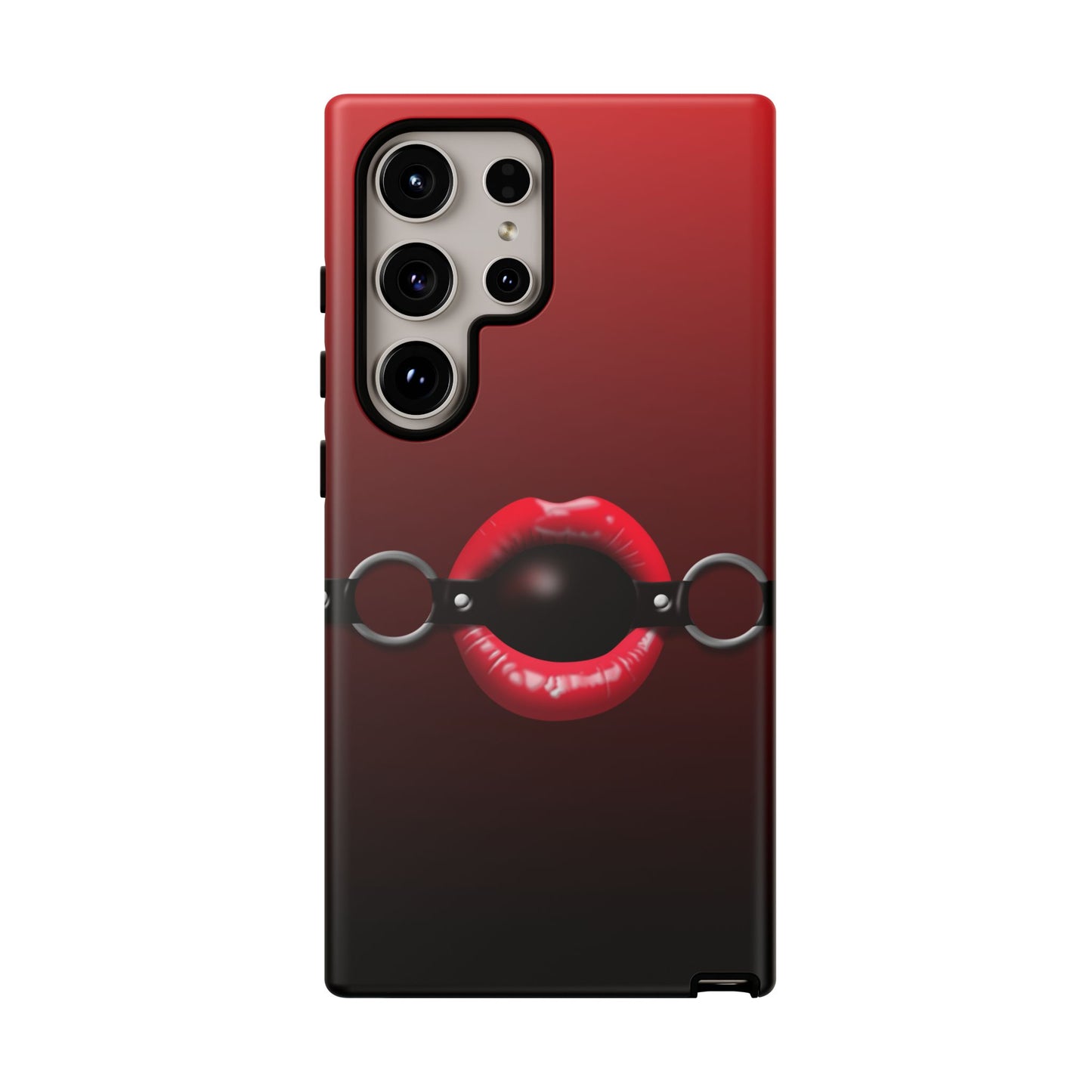 Phone Tough Case - Red Lips Gag Ball Design